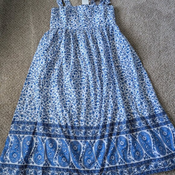 NWT J Crew Dress square neck banana block print 18T (18 Tall) - Picture 4 of 12